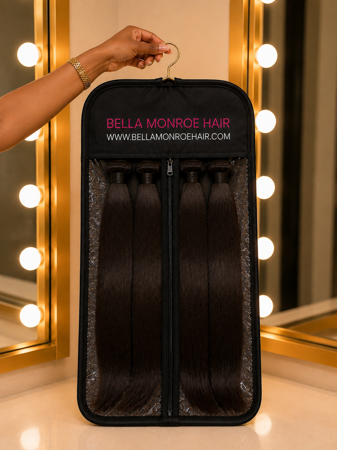 Hair Extensions Bag with Hanger