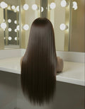 Malaysian Long Chocolate Straight- Ready to Wear Wig-Back View