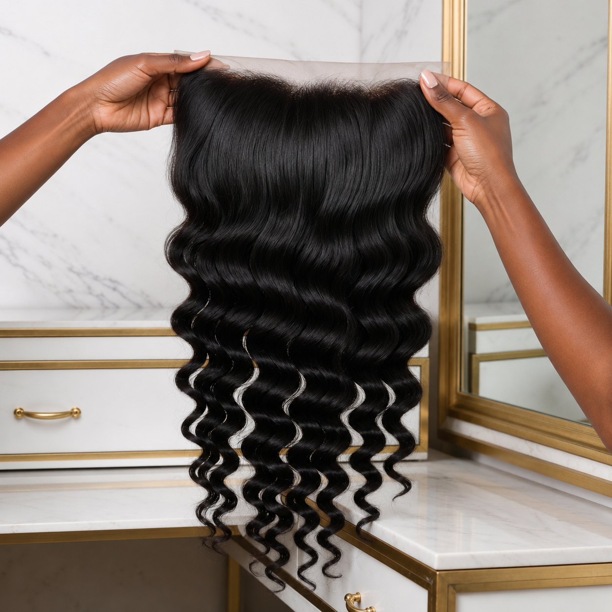 Malaysian Loose Deep Wave HD Lace Frontal Front