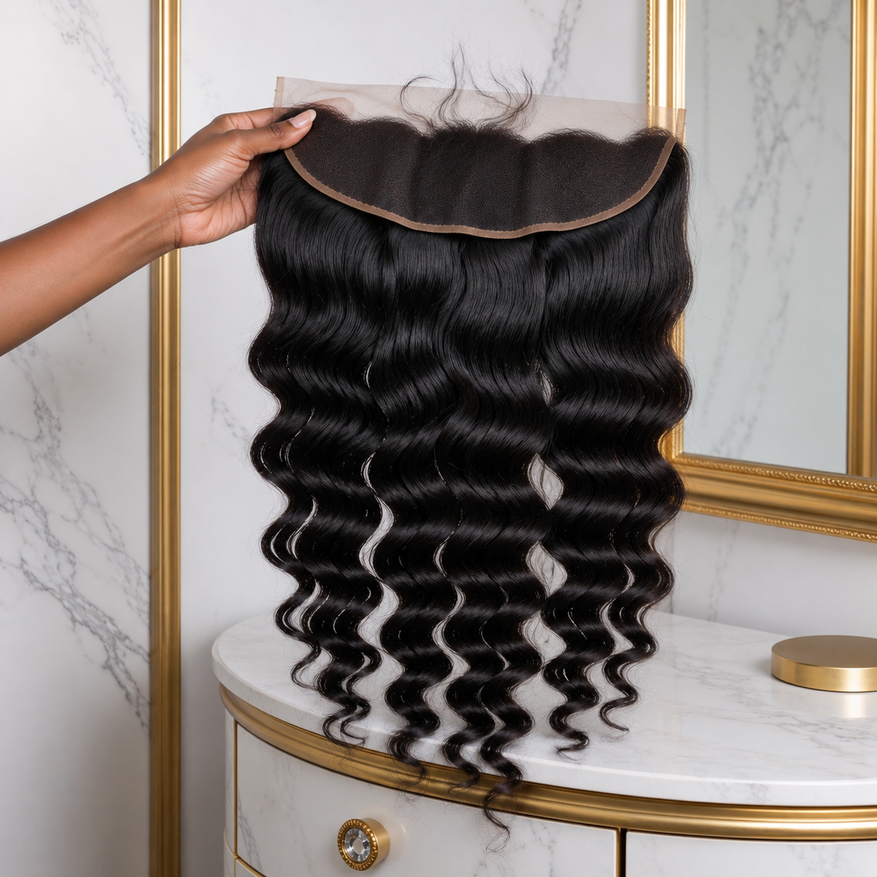 Malaysian Loose Deep Wave HD Lace Frontal Back