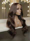 Malaysian Long Chocolate BodyWave- Ready to Wear Wig-Side View