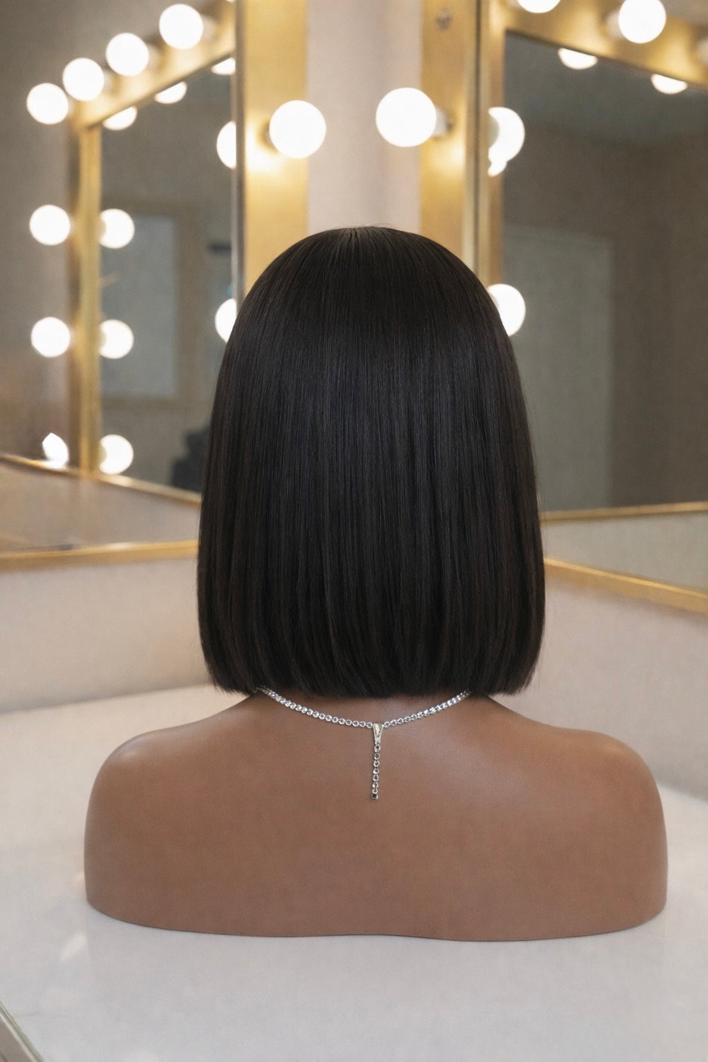 Malaysian Straight Bob- Ready to Wear Wig-Back View