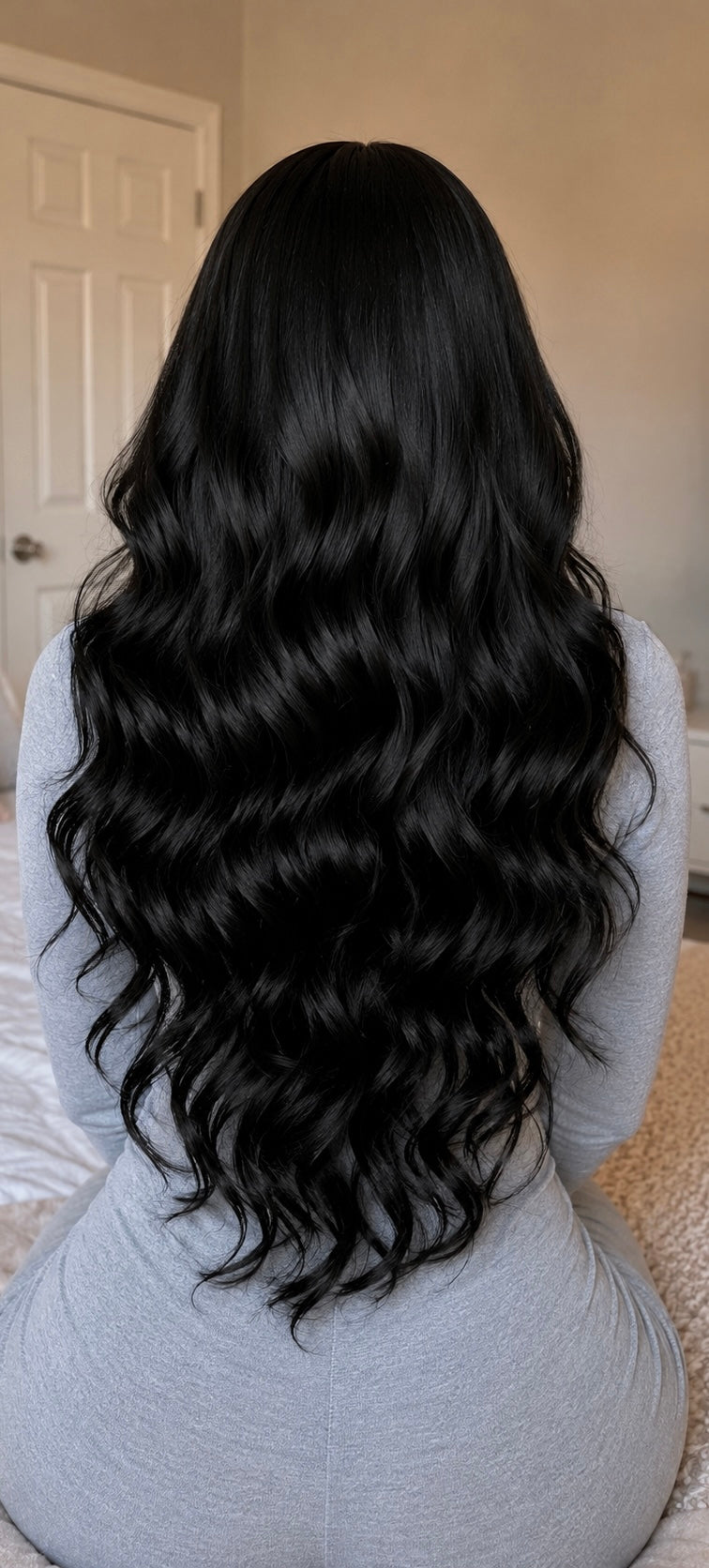 Black Long Body Wave-5x5 Ready to Wear Wig-Back