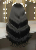 Malaysian Long Black BodyWave- Ready to Wear Wig-Back View
