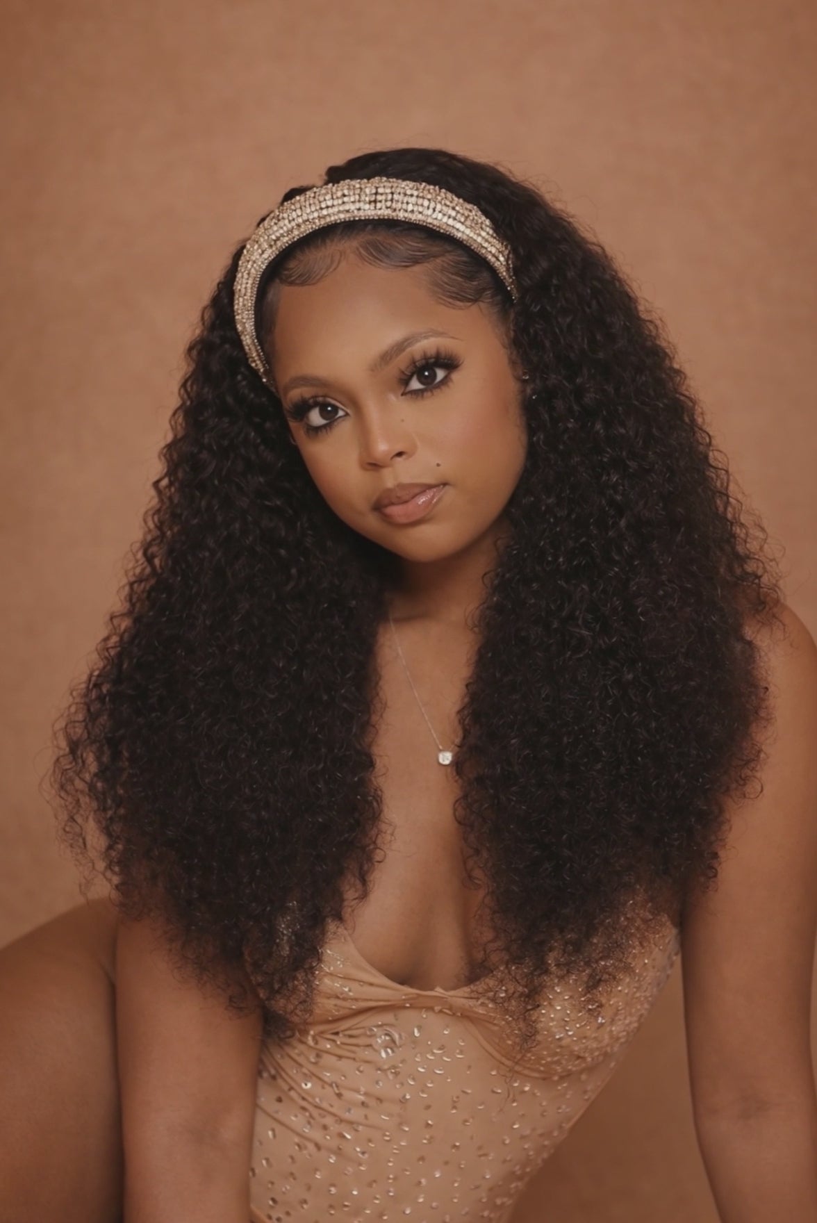 Malaysian Curly Headband Wig 180% Density-BMH